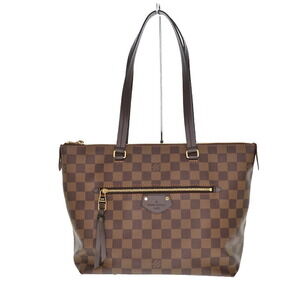 LOUIS VUITTON IENA Damier Canvas Ebene Brown LV Bag Tote